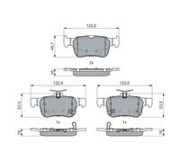 Kit pastiglie freno, Freno a disco Assale posteriore per HONDA CIVIC e