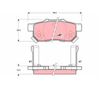 Kit pastiglie freno, Freno a disco Assale posteriore per HONDA HONDA (GAC) CITY