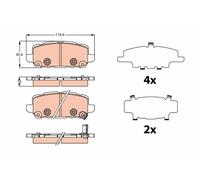 Kit pastiglie freno, Freno a disco Assale posteriore per HONDA HR-V