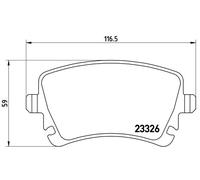 Kit pastiglie freno, Freno a disco Assale posteriore per HONGQI VW CALIFORNIA H7