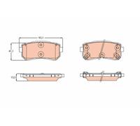 Kit pastiglie freno, Freno a disco Assale posteriore per HYUNDAI CRETA ix20 KONA