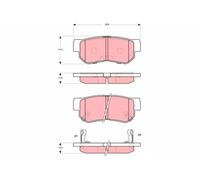 Kit pastiglie freno, Freno a disco Assale posteriore per HYUNDAI GETZ GRANDEUR M