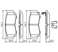 Kit pastiglie freno, Freno a disco Assale posteriore per HYUNDAI H-1 H-1 / STARE
