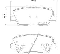 Kit pastiglie freno, Freno a disco Assale posteriore per HYUNDAI HYUNDAI (BEIJIN