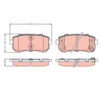 Kit pastiglie freno, Freno a disco Assale posteriore per HYUNDAI HYUNDAI (BEIJIN