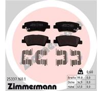 Kit pastiglie freno, Freno a disco Assale posteriore per HYUNDAI HYUNDAI (BEIJIN