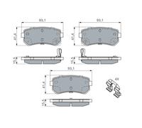 Kit pastiglie freno, Freno a disco Assale posteriore per HYUNDAI HYUNDAI (BEIJIN