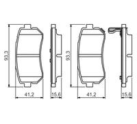 Kit pastiglie freno, Freno a disco Assale posteriore per HYUNDAI i20