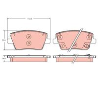 Kit pastiglie freno, Freno a disco Assale posteriore per HYUNDAI i30