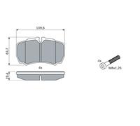 Kit pastiglie freno, Freno a disco Assale posteriore per IVECO DAILY