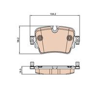 Kit pastiglie freno, Freno a disco Assale posteriore per JAGUAR F-TYPE