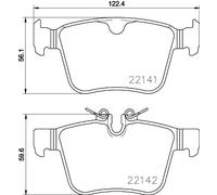 Kit pastiglie freno, Freno a disco Assale posteriore per JAGUAR JAGUAR (CHERY) L