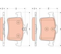 Kit pastiglie freno, Freno a disco Assale posteriore per JAGUAR XF XJ XK