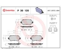 Kit pastiglie freno, Freno a disco Assale posteriore per KIA CEE'D PRO CEE'D