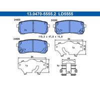 Kit pastiglie freno, Freno a disco Assale posteriore per KIA SORENTO