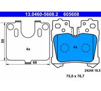 Kit pastiglie freno, Freno a disco Assale posteriore per LEXUS LS