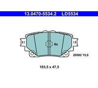 Kit pastiglie freno, Freno a disco Assale posteriore per LEXUS SUBARU TOYOTA bZ4
