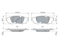 Kit pastiglie freno, Freno a disco Assale posteriore per LEXUS TOYOTA CAMRY CORO