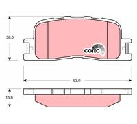 Kit pastiglie freno, Freno a disco Assale posteriore per LEXUS TOYOTA CAMRY ES H