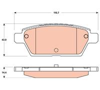 Kit pastiglie freno, Freno a disco Assale posteriore per MAZDA 6