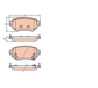 Kit pastiglie freno, Freno a disco Assale posteriore per MAZDA 6