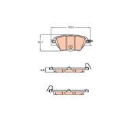 Kit pastiglie freno, Freno a disco Assale posteriore per MAZDA CX-9