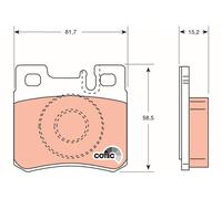 Kit pastiglie freno, Freno a disco Assale posteriore per MERCEDES-BENZ 124 190 C