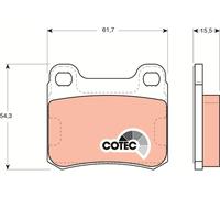 Kit pastiglie freno, Freno a disco Assale posteriore per MERCEDES-BENZ 124 190 C