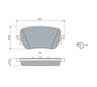 Kit pastiglie freno, Freno a disco Assale posteriore per MERCEDES-BENZ CLA CLASS
