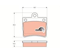 Kit pastiglie freno, Freno a disco Assale posteriore per MERCEDES-BENZ CLASSE C