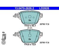Kit pastiglie freno, Freno a disco Assale posteriore per MERCEDES-BENZ CLASSE E