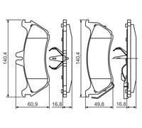 Kit pastiglie freno, Freno a disco Assale posteriore per MERCEDES-BENZ CLASSE M