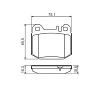 Kit pastiglie freno, Freno a disco Assale posteriore per MERCEDES-BENZ CLASSE M