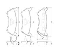 Kit pastiglie freno, Freno a disco Assale posteriore per MERCEDES-BENZ CLASSE M