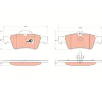 Kit pastiglie freno, Freno a disco Assale posteriore per MERCEDES-BENZ MERCEDES-