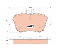 Kit pastiglie freno, Freno a disco Assale posteriore per MERCEDES-BENZ MERCEDES-