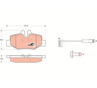 Kit pastiglie freno, Freno a disco Assale posteriore per MERCEDES-BENZ MERCEDES-