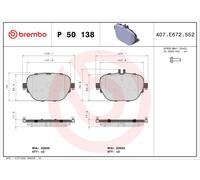 Kit pastiglie freno, Freno a disco Assale posteriore per MERCEDES-BENZ MERCEDES-