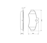 Kit pastiglie freno, Freno a disco Assale posteriore per MERCEDES-BENZ PUCH VW C