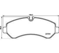 Kit pastiglie freno, Freno a disco Assale posteriore per MERCEDES-BENZ SPRINTER