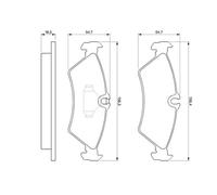 Kit pastiglie freno, Freno a disco Assale posteriore per MERCEDES-BENZ VW LT 28-
