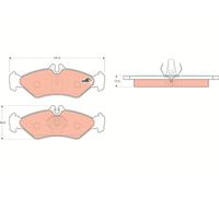 Kit pastiglie freno, Freno a disco Assale posteriore per MERCEDES-BENZ VW LT 28-