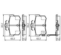 Kit pastiglie freno, Freno a disco Assale posteriore per MG ROVER 800 MG TF MGF