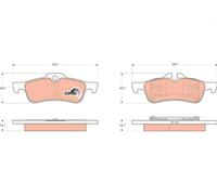 Kit pastiglie freno, Freno a disco Assale posteriore per MINI MINI