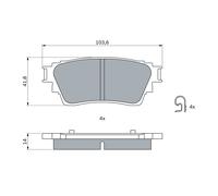 Kit pastiglie freno, Freno a disco Assale posteriore per MITSUBISHI ECLIPSE CROS
