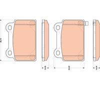 Kit pastiglie freno, Freno a disco Assale posteriore per MITSUBISHI LANCER