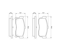 Kit pastiglie freno, Freno a disco Assale posteriore per NISSAN 100NX ALMERA AVE