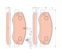 Kit pastiglie freno, Freno a disco Assale posteriore per NISSAN OPEL RENAULT VAU