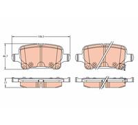 Kit pastiglie freno, Freno a disco Assale posteriore per OPEL VAUXHALL AMPERA-E