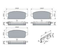Kit pastiglie freno, Freno a disco Assale posteriore per OPEL VAUXHALL ASTRA AST